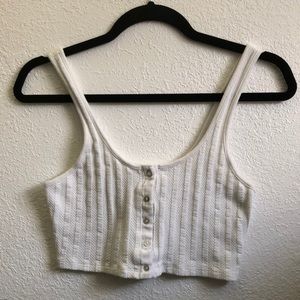 Free people intimately crop top buttoned cami